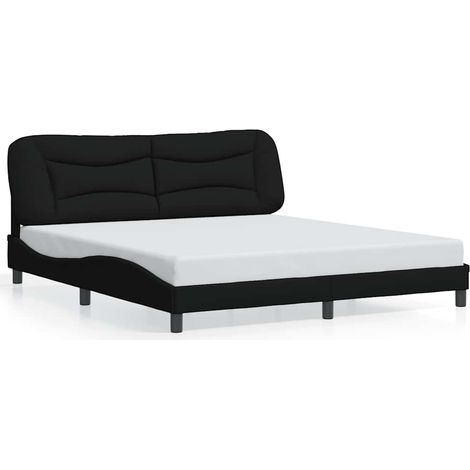 Maison Exclusive - Giroletto senza Materasso Hvar Nero 180x200 cm in Tessuto