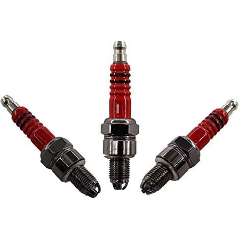 3 Stücke A7TC 3 Elektroden Zündkerze Für Chinesische Scooter Quad Kart GY6 50cc 70cc 90cc 110cc 125cc 150cc Scooter Dirt Pocket Bike ATV 4 Wheeler Go Kart Moped Quad (1/4)