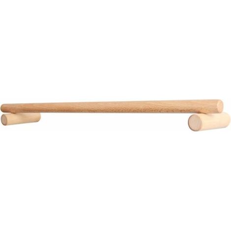 RHG Porte-serviettes en hêtre tige de suspension salle de bains toilette porte-serviettes mural sans poinçon porte-serviettes en bois 30cm