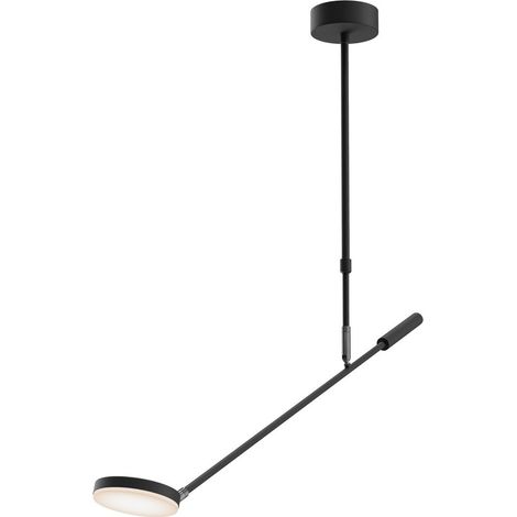 Maytoni Fad Moderna plafoniera a LED semi-incasso con 1 braccio integrato, nera 3000K 500lm (1/2)