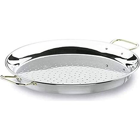 Lacor 60138- Padella per paella valenciana inox 38 cm