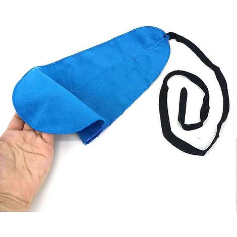 Chiffon de nettoyage et d'essuyage pour perce de saxophone, chiffon d'entretien, chiffon d'essuyage pour tuyau, outil de chiffon à rayures stéréo (bleu marine - court) ( ) (1/2)