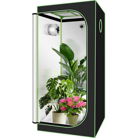 Randaco Growbox Serra Tenda per la coltivazione di piante da interno Tenda per la coltivazione Armadio per la coltivazione Camera oscura Propagatore Armadio per la coltivazione, 80x80x180 cm