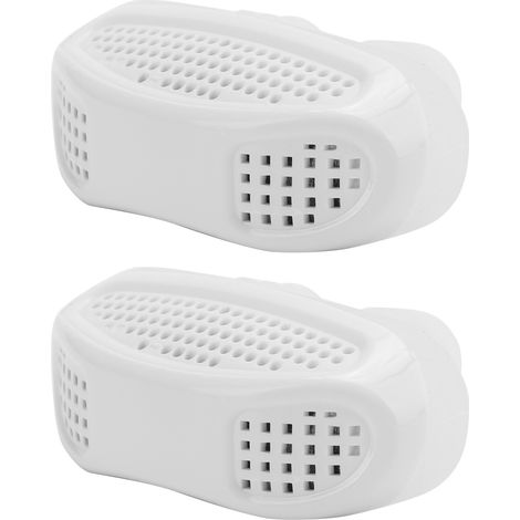 Lot de 2 dispositifs anti-ronflement portables pour le sommeil, solution d'aide au sommeil, blanc (1/5)