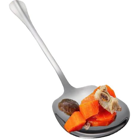Grandes cuillères de service pour riz, cuillère de service en acier inoxydable, couverts de cuisine ergonomiques (1/5)