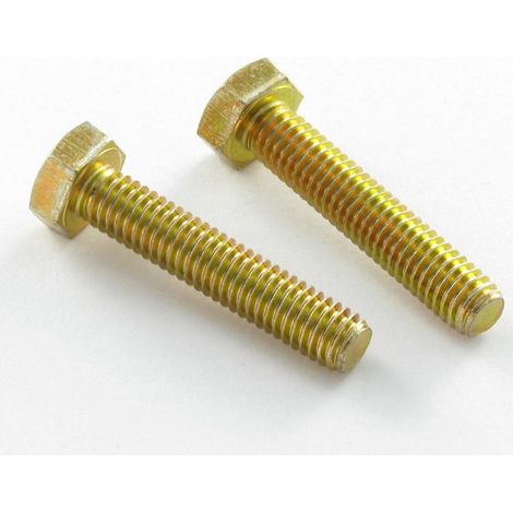 Vis métaux Tête hexagonale TH M6X100 Classe 6.8 Bichromaté-1 pièce (1/3)