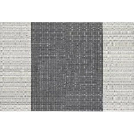 SABIR Lot de 6 Sets de Table lavables PVC Antidérapant Respectueux de l'environnement , 30 x 45 cm - Rayé Gris (1/5)