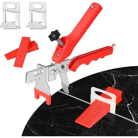 - Système de Nivellement Carrelage, 2mm d’Aide à la Pose 400 Clips+ 200 Cales 1 Pince pour Aide à la Pose de Carreaux, Kit de Niveleur Carrelage pour le Bricolage et les Professionnels (1/5)