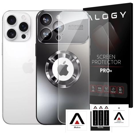 Coque Alogy MagSafe LuxeShield™ pour iPhone 16 Pro avec protection d'objectif MagSafe, noir graphite et verre trempé. (1/5)
