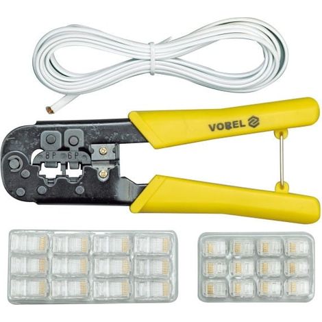 PINZA PER CONNETTORI TELEFONICI VOREL CON ACCESSORI 45503
