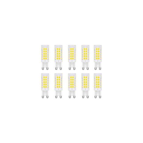 G9 3W ampoules LED blanc froid 6500k, non dimmables, équivalent ampoules halogènes 33W, ampoules G9 LED maïs pour l'éclairage domestique, sans scintillement, AC 220-240V, paquet de 10 [Classe énergéti