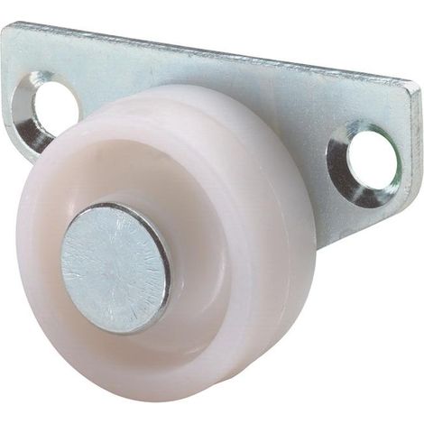 Rouleau de coffre de lit 30mm – Charge maximale 40kg – Fixation par plaques – Roue en plastique blanche – Bs Rollen