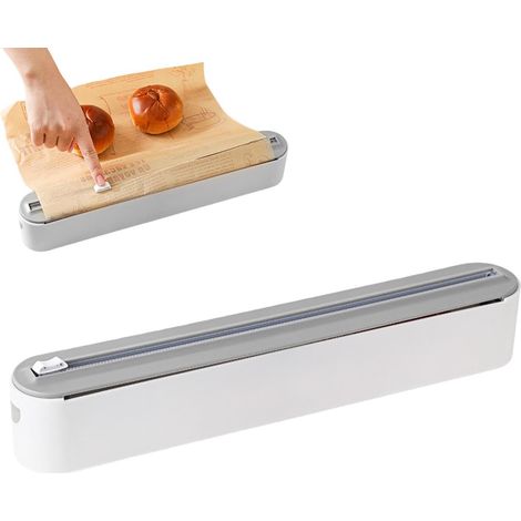 Distributeur Magnétique De Film Coupe Magnétique Pour Rouleaux 15-30 Cm Distributeur de papier aluminium Film étirable en PP s'adapte à une largeur de 15 à 30 cm pour le rangement en (1/5)