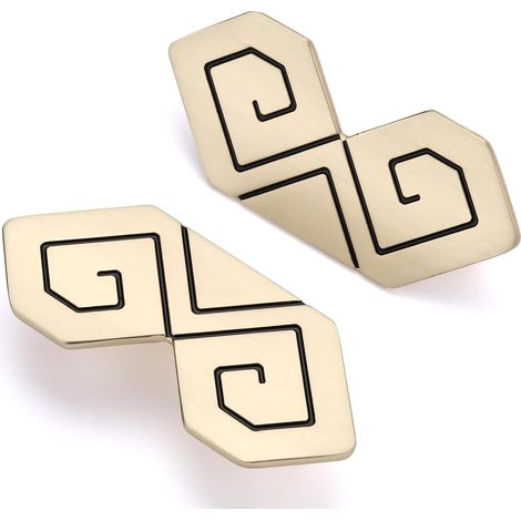 Poignées de meubles (lot de 4) - Poignées de meubles de cuisine 64 mm, dorées et noires - Poignées de portes de cuisine - Poignées de tiroir dorées