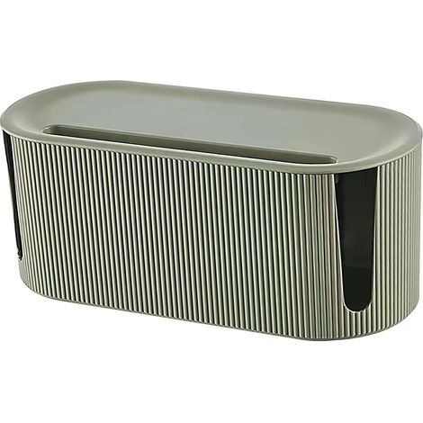 Boîte de Rangement de Câbles, Boite Rangement Cable, Boîte Cache Câble, Boite a Cable, Câche Multiprise, Boîte de Gestion des Câbles, pour Dissimuler et Cacher Les Multiprises et Câbles (Vert) (1/5)