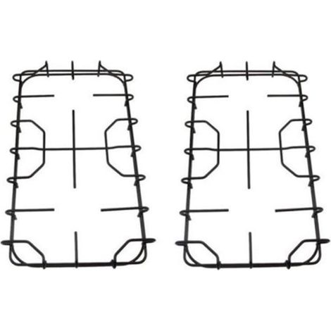 STAR COPPIA GRIGLIE SMALTATE NERE CUCINA PIANO COTTURA  CM.34 X 22,5 P 5554 (1/2)
