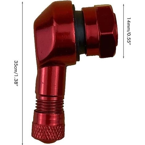 Valve de roue de moto en alliage d'aluminium étanche, tige de valve à 90 degrés (1/5)