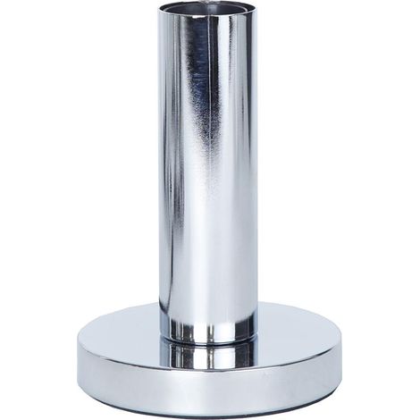Pied de lampe haut Star Trading 'Glans' avec douille E27, métal, argent, H 17 cm