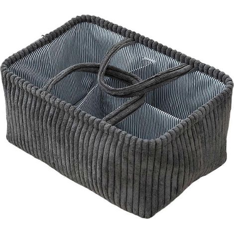 Panier-sac de rangement en tissu à grande capacité pour couches et articles humides, gris (1/5)