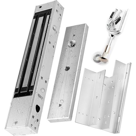 Verrou magnétique électrique étanche IP67 280 kg avec force de maintien, serrure électromagnétique DC 12 V, contrôle d'accès, serrure de porte unique avec support ZL, peut fonctionner à (1/5)
