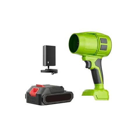 Souffleur à batterie 21V avec 1 batteries 12000mAh – Technologie réacteur d’avion – Poids ultra léger 1680g – Nettoyage voiture et jardin (1/5)