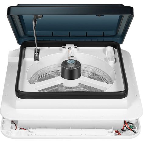 Ventilador de techo para autocaravanas, resistente al agua con clasificación IP68, funcionamiento silencioso. (1/2)