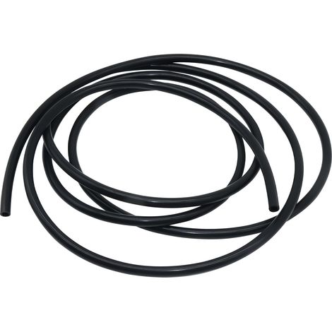 Tuyau flexible en silicone, diamètre intérieur 2 mm, diamètre extérieur 5 mm, tuyau en silicone noir de 3 m pour pompes et tuyaux d'air (1/5)