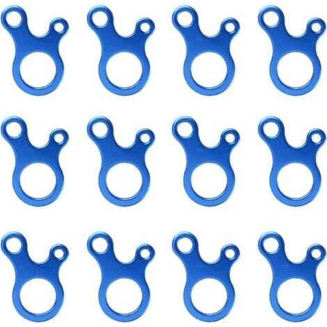 12-Piece Camping Rope Tensioner, Lightweight Aluminum Alloy Rope Adjuster for Tent, Tarp, Awning, Hiking