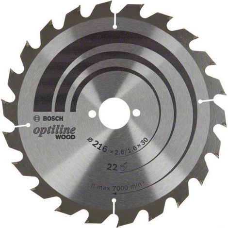 Bosch PRO Wood Kreissägeblatt, 216 x 2,6 x 30 mm, T22 (1/4)