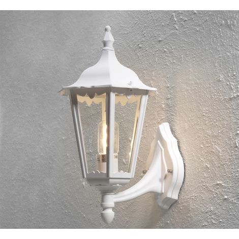 Außenwandleuchte FIRENZE, 6-strebig, E27, Aluminium weiß, Höhe 44cm (1/5)