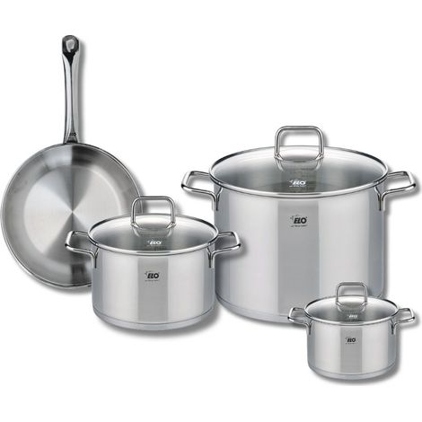 Ensemble de 1 Poêle de cuisson 24 cm et 3 faitouts 14, 20 et 26 cm Elo Profi Citrin (1/5)