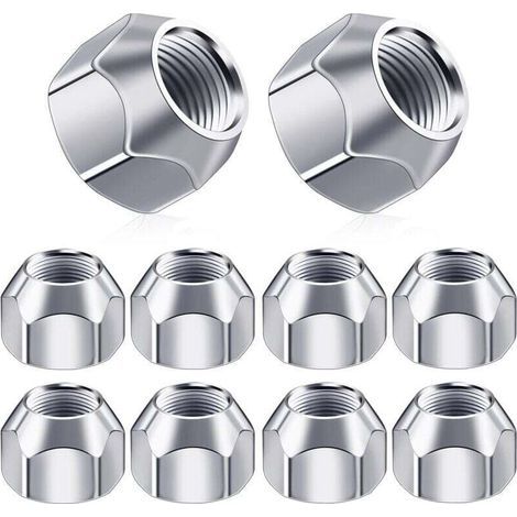 Lot de 10 cache-écrous de roue pour voiture. Accessoire léger et robuste. Protection pratique et design classique pour pneus – M12 (1/5)