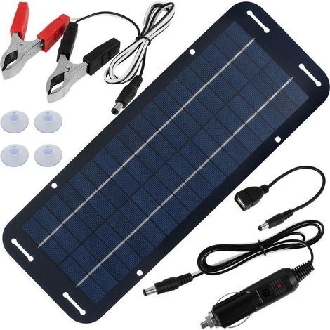 Solar Panel Trickle Charger Battery Kit Maintainer Boat Car RV 30W 12V (1/4)