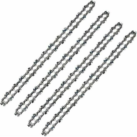 52-Link Chainsaw Chain, 3/8 LP Pitch, .050 (1.3mm) Gauge, Low-Kickback, Pack of 4 52-Link Chainsaw Drive Chains for 14" (35cm) Guide Bars (1/5)