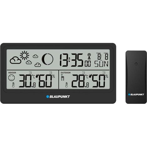 Blaupunkt WS20BK Wetterstation schwarz präzise und verbunden