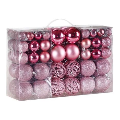 100 Boules de Noël Roses pour décorer votre sapin de Noël (1/5)