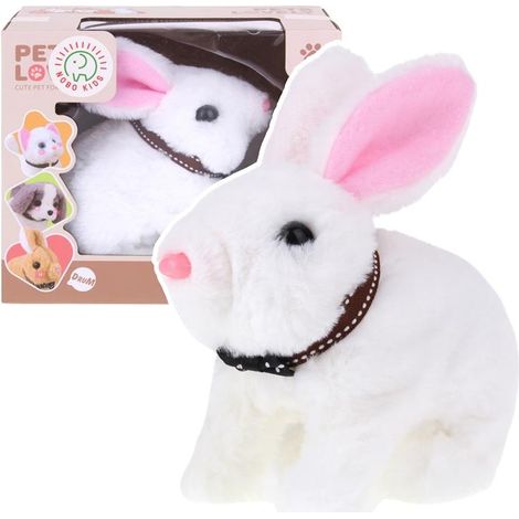 Lapin interactif en peluche, jouet qui marche et bouge les oreilles (1/5)