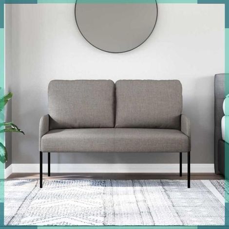 Canapé - Moderne - 110 cm d'assise - Taupe - Contreplaqué & pieds métal (1/5)