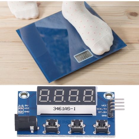Wägemodul mit HX711-Drucksensor und Digitalanzeige (1/5)