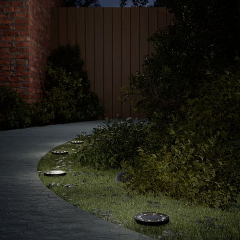 Luces solares suelo jardín con picos tierra cálido 4 uds