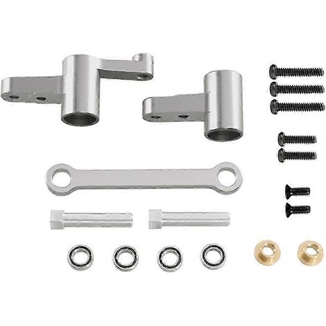 Kit d'assemblage de colonne de direction compatible avec la voiture RC MJXHyper Go 14209 1/14, argent SZRH (1/5)