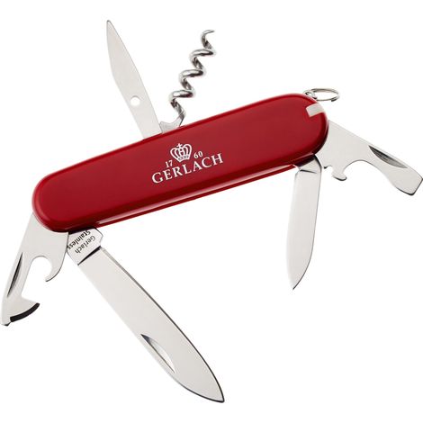 Petit Couteau De Poche Suisse Multifonction Avec 12 Fonctions En Acier Inoxydable Léger Tire-Bouchon Ouvre-Boîtes Tournevis Assist 12 (1/5)