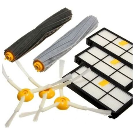 Promotion Accessoire pour aspirateur-8PCS Accessoire iRobot Kit de Remplacement Accessoires pour iRobot Roomba 800-900 Series, 880-860-870-871-980-990 Robots-- (1/4)