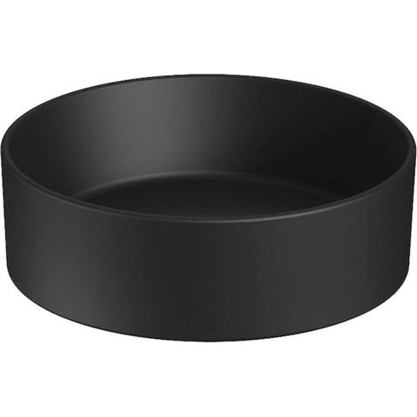 Jika Cubito Pure - Aufsatzwaschbecken, Durchmesser 40 cm, ohne Überlauf, schwarz matt H8184207161121 (1/4)