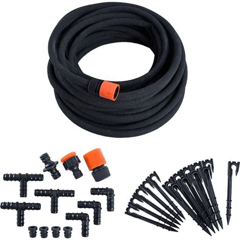 Perlschlauch Tropfschlauch Gartenschlauch 30 m Schlauch Set Bewässerungsschlauch (1/5)