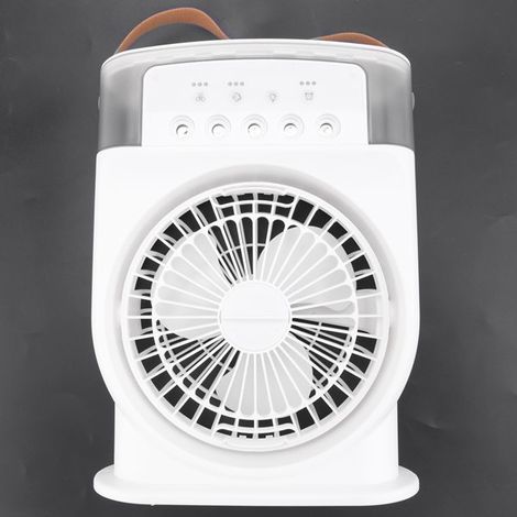 1 piece. Colour: White. Material: ABS. 5-hole misting fan, multifunctional air conditioning fan, for cooling down in summer.