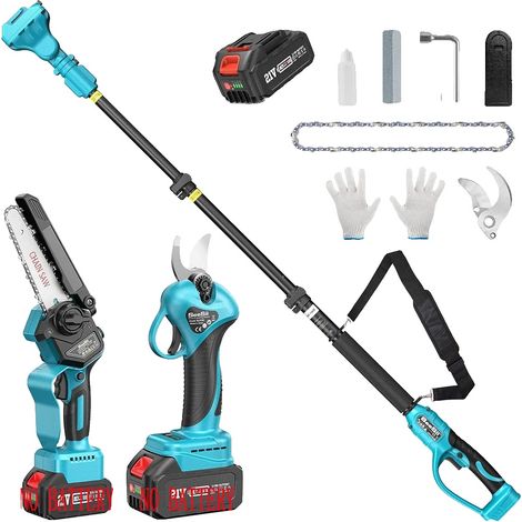Ciseaux électriques, mât télescopique, moteur sans balais, avec 1X4.0Ah (1/2)