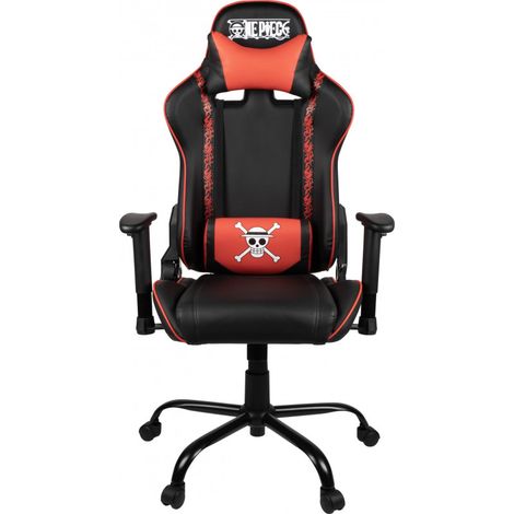 KONIX Konix One Piece Chaise de bureau gaming - Inclinaison siège 150° - Cuir polyuréthane lisse - Noir et rouge (78441121256) (1/2)