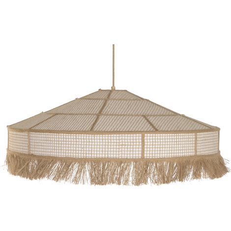 Lampara Techo Fibra 80X80X110 Flecos Natural (1/5)