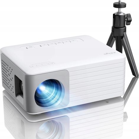 Mini vidéoprojecteur LED Akiyo O1 Full HD 1080p HDMI avec télécommande et trépied pour home cinéma. (1/5)